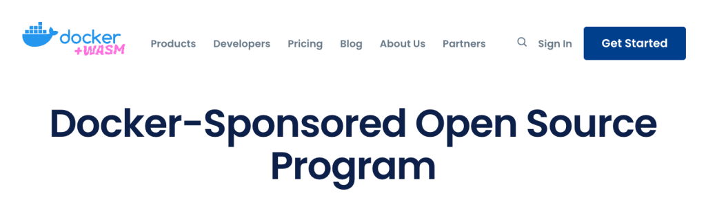 Docker-Sponsored Open Source Program