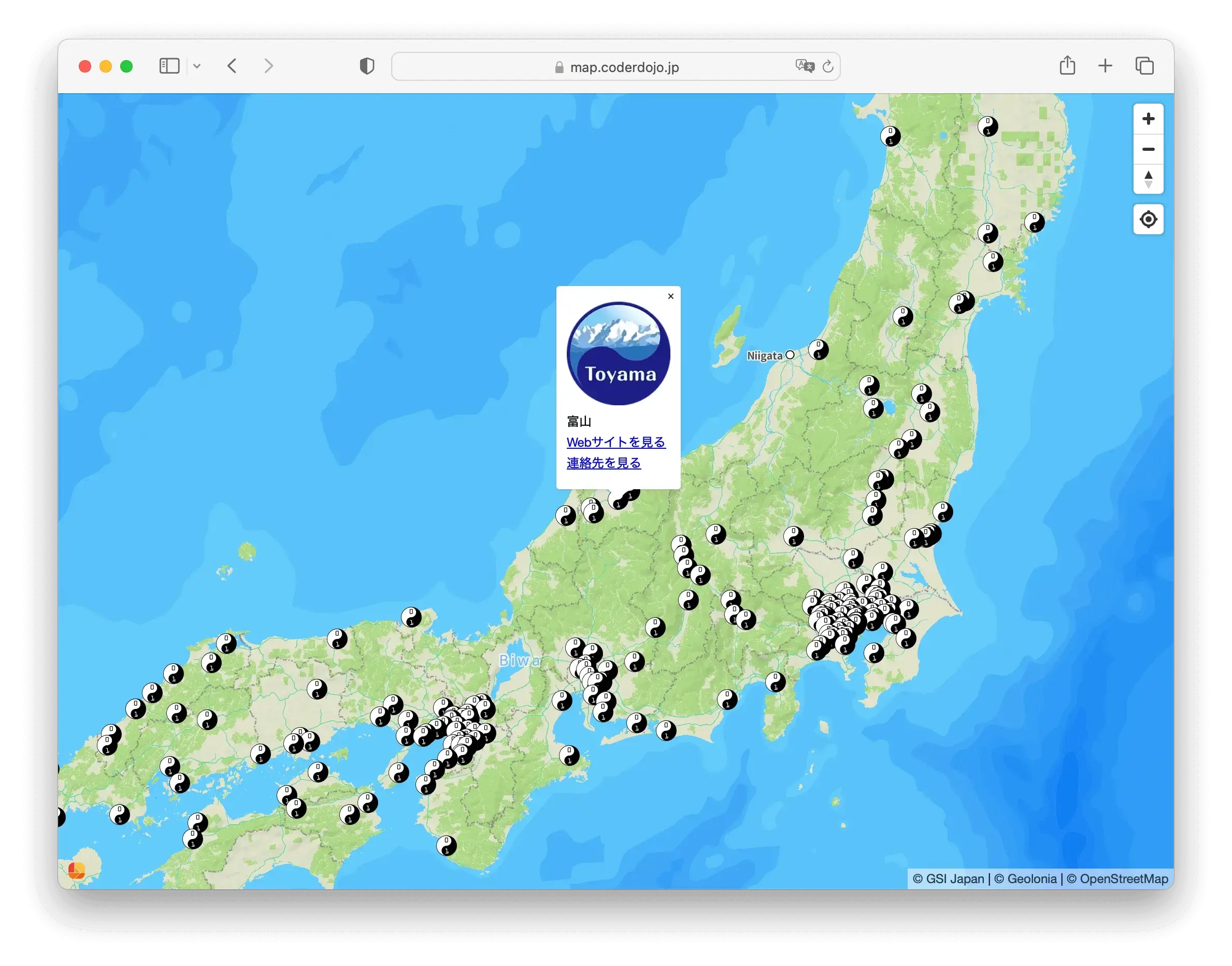 全国各地の CoderDojo を地図から探せるアプリ『DojoMap』